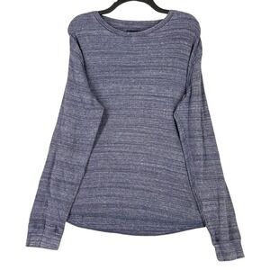 Lucky Brand Shirt Men L Waffle Knit Garment Dye Thermal Crew Classic Y2K Revival
